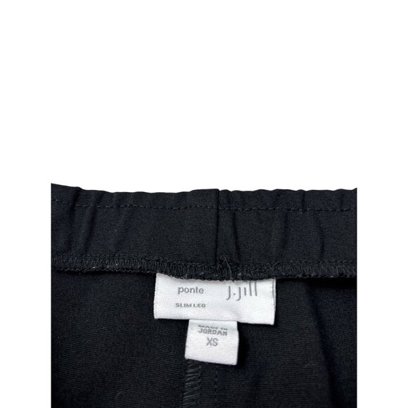 J. Jill Womens Black Slim Leg Ponte Pants Size XS Pull On Elastic Waist - Picture 3 of 5